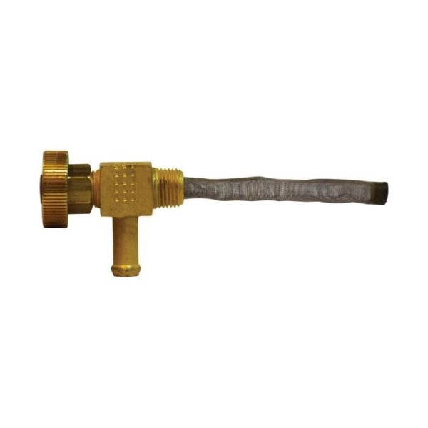 Midland Metal Gasoline Shut Off, 14 x 18 Nominal, Barb x MIP, 150 psi, Brass Body 46064